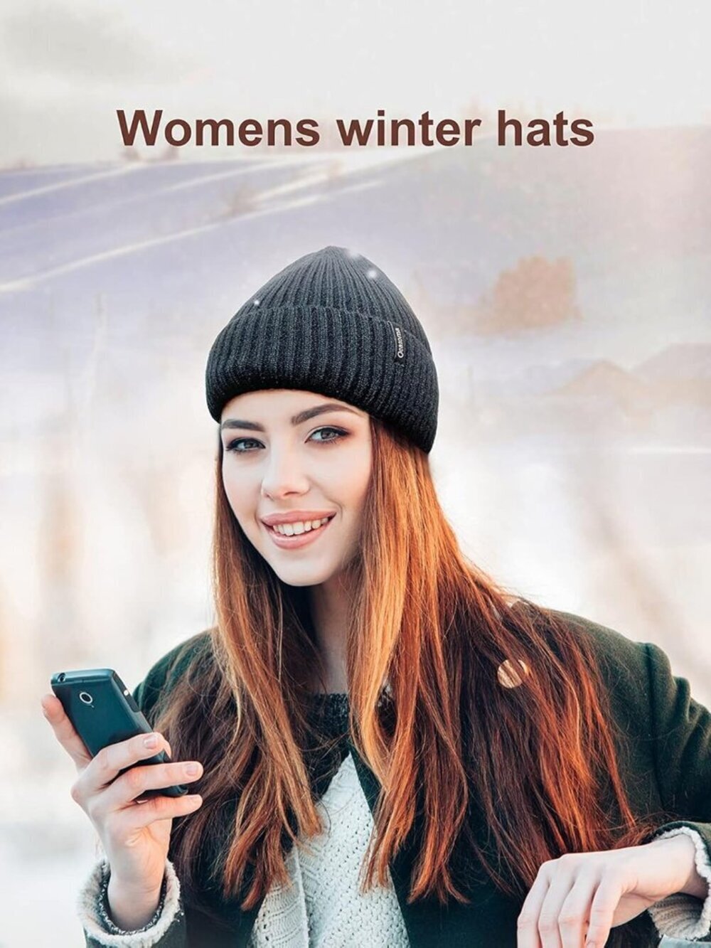 Unisex Purple Warm Knit Winter Pull-On Cuffed Beanie Soft Classic Ski Skull Cap - Picture 3 of 6